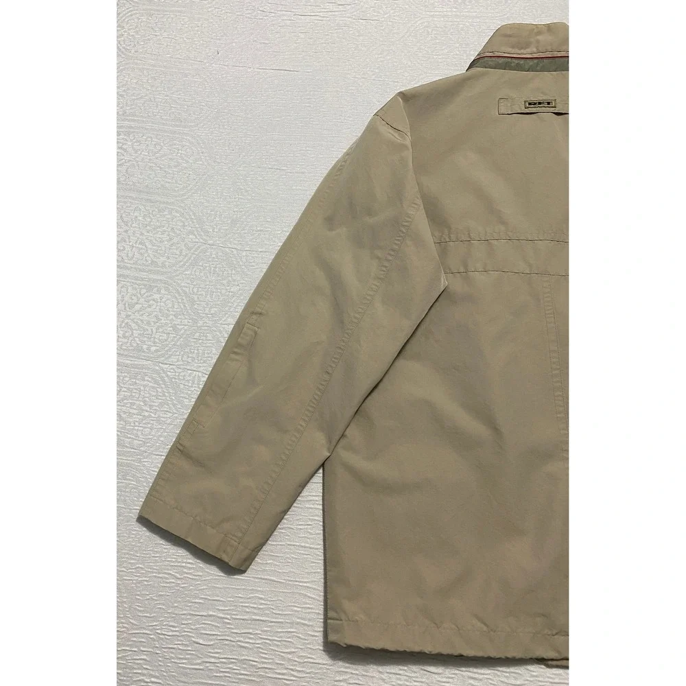RFT by Rainforest Mens Jacket Full Zip Button Up‎ Khaki Beige Coat Medium